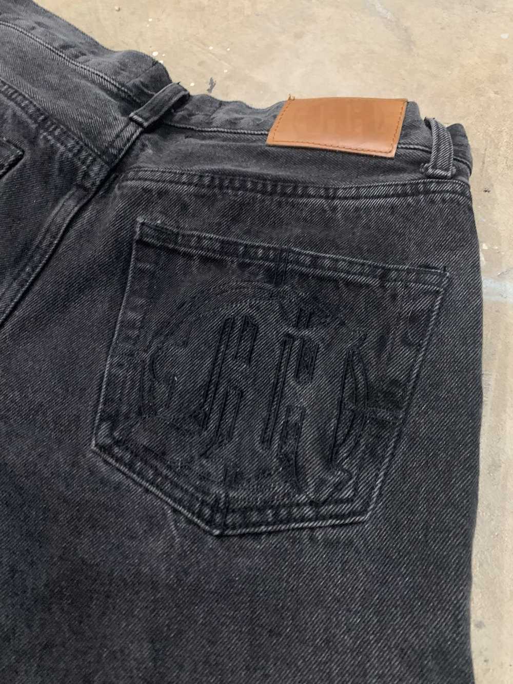 Menace Menace Embossed Target Logo Denim - Gem