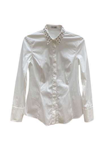 Brunello Cucinelli Studded Collar White Cotton Sh… - image 1