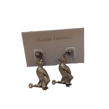 1928 Jewelry Women's Tropical Enamel Parrot Drop Hoop Earrings