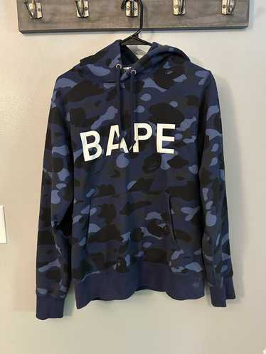 Bape Blue camo bape hoodie - image 1