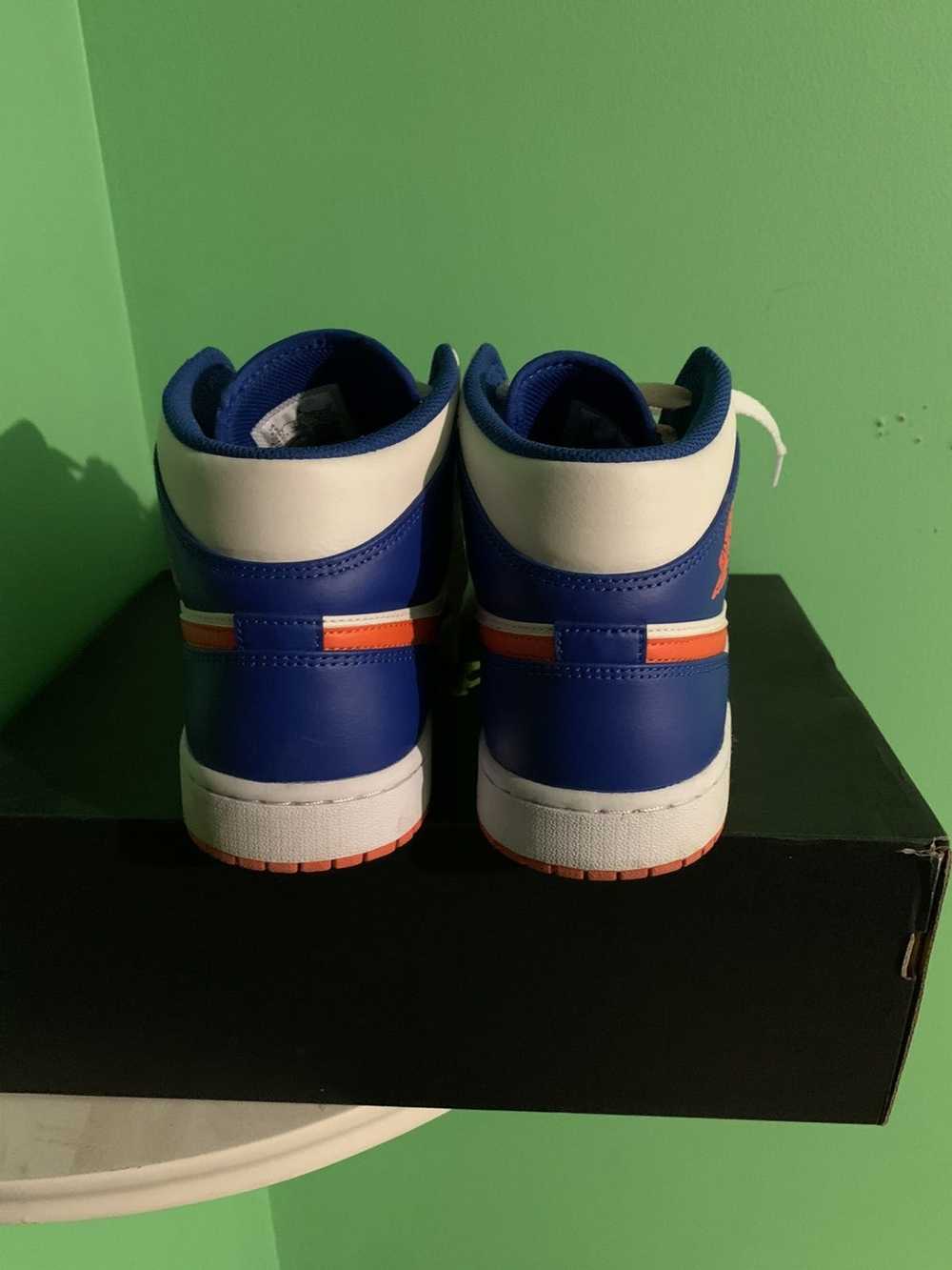 Jordan Brand × Nike Air Jordan 1 Mid blue and ora… - image 4