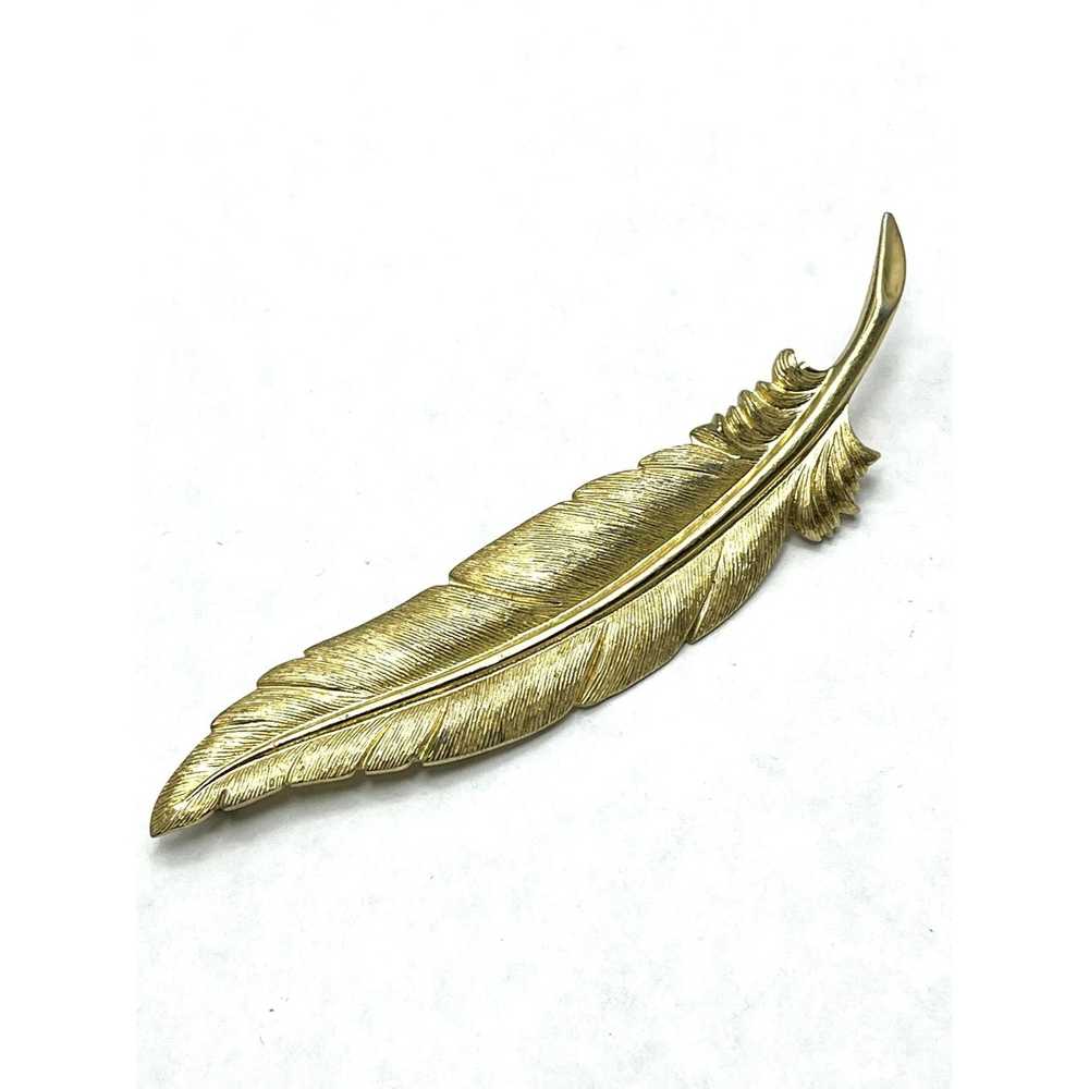 Monet Vintage Monet Feather Brooch Pin - image 2