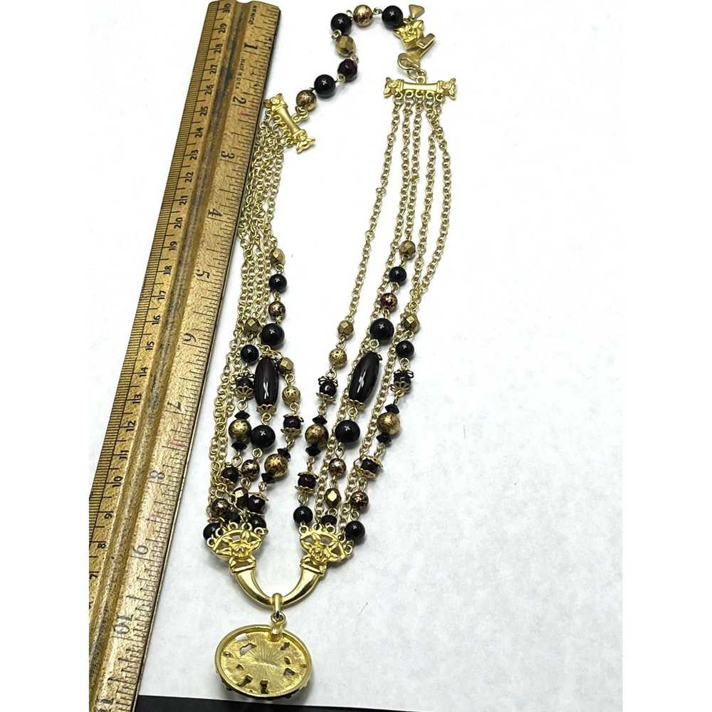 Vintage Vintage LCI Beaded Pendant Necklace - image 4