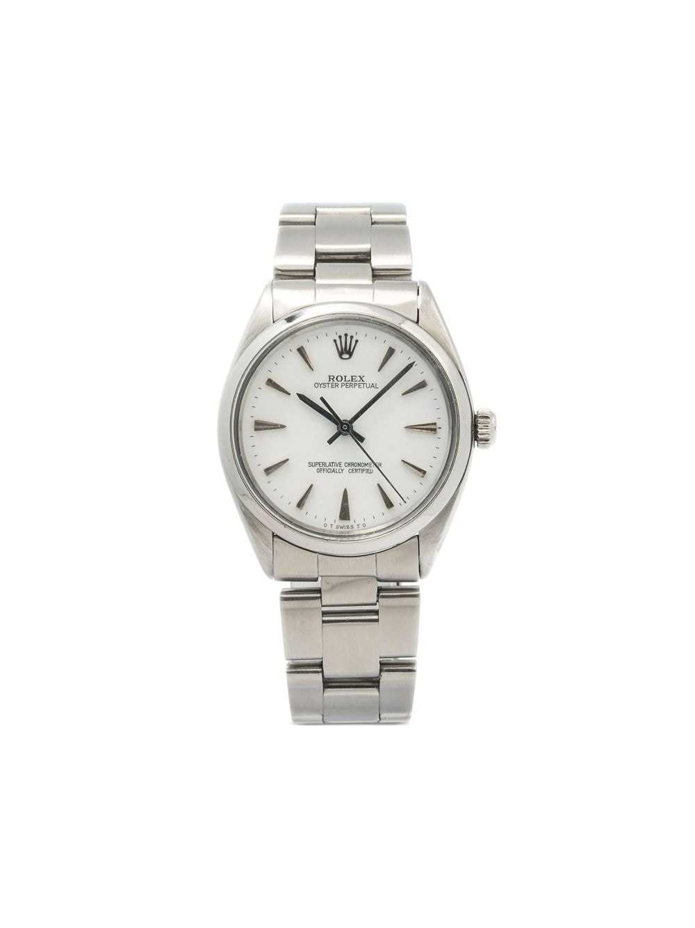 Rolex pre-owned Oyster Perpetual 34mm - White - image 1