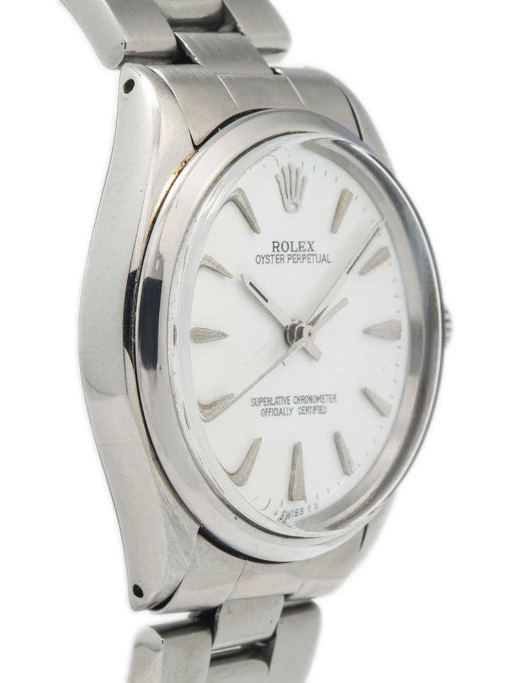 Rolex pre-owned Oyster Perpetual 34mm - White - image 4