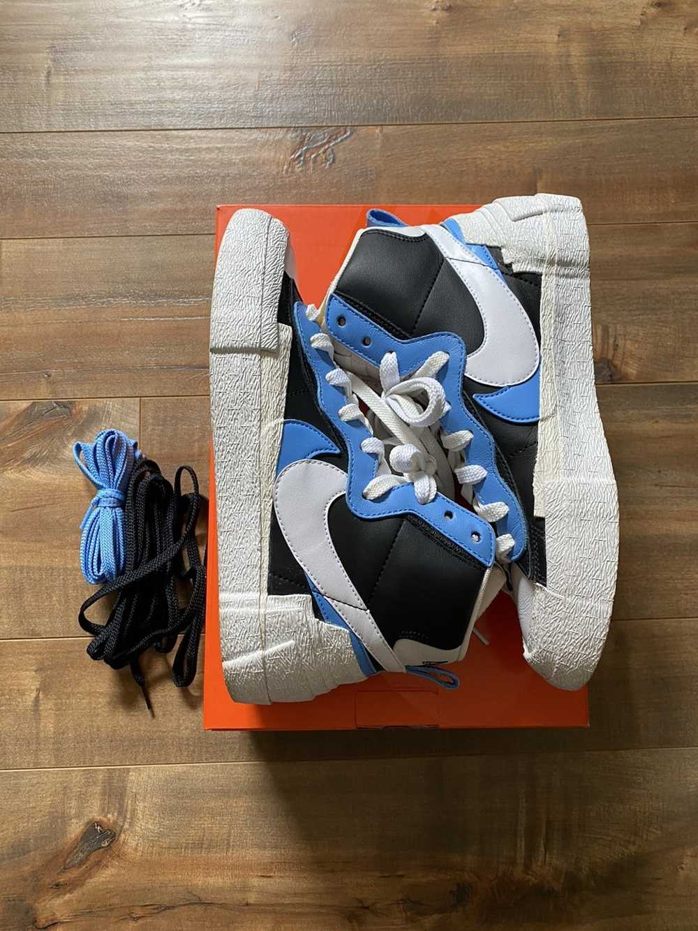 Nike × Sacai Sacai x Nike Blazer Mid Black Blue 2… - image 1