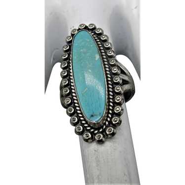 VINTAGE Older Turquoise Ring Native American  Spli