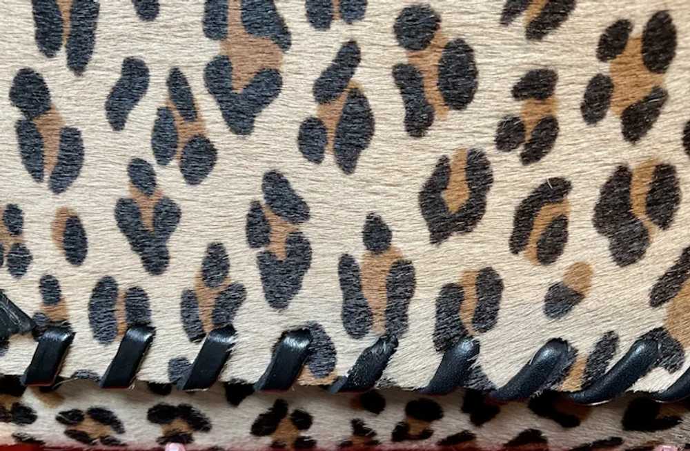 Vintage Anthony Luciano Faux Leopard Print Clutch… - image 6