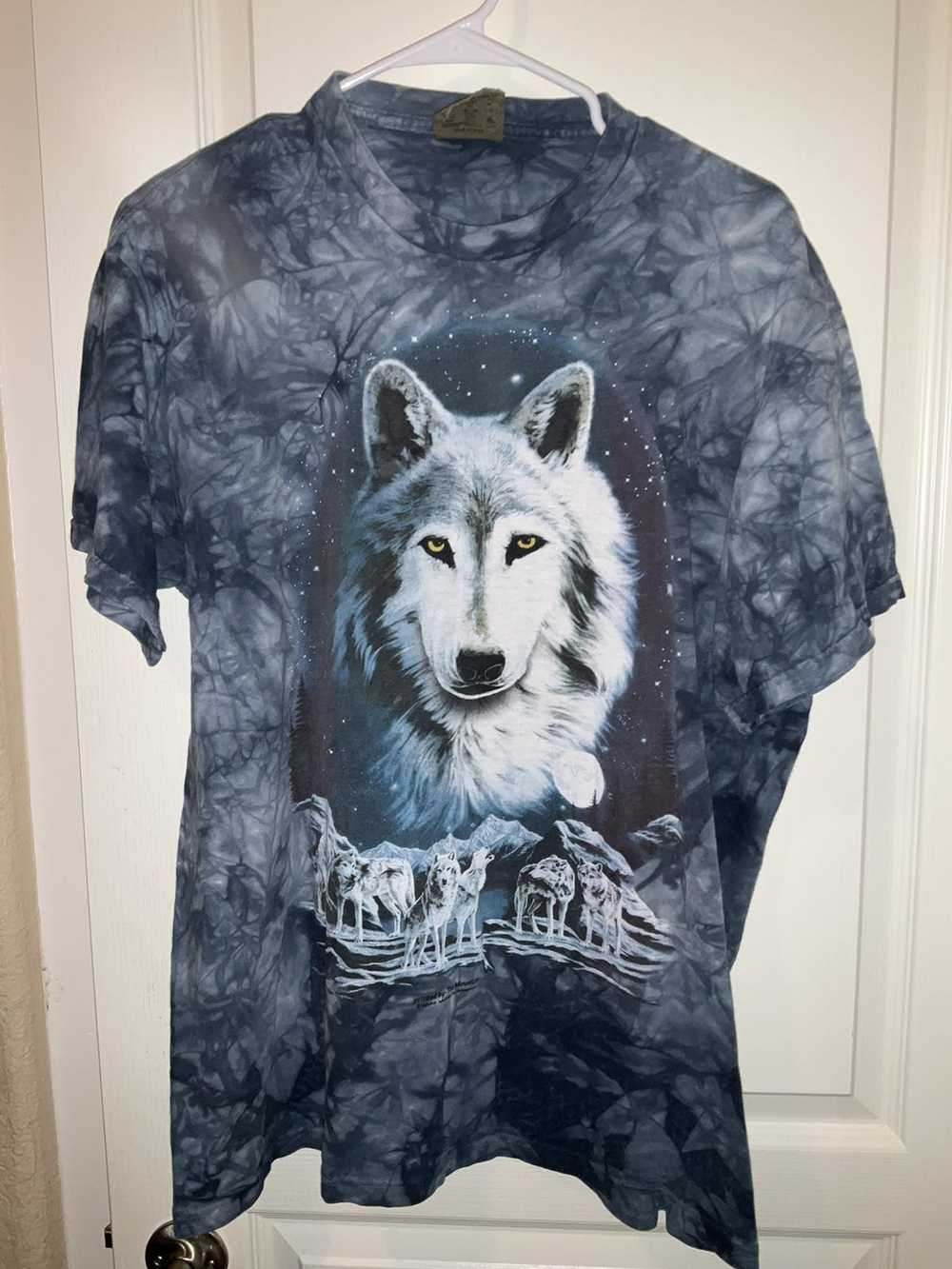 The Mountain T Shirt Mens Size 3XL Native American Wolf Short Sleeve  REPRINT