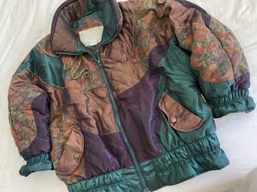 Vintage Vintage 80s bomber Jacket Coat Patterned … - image 1