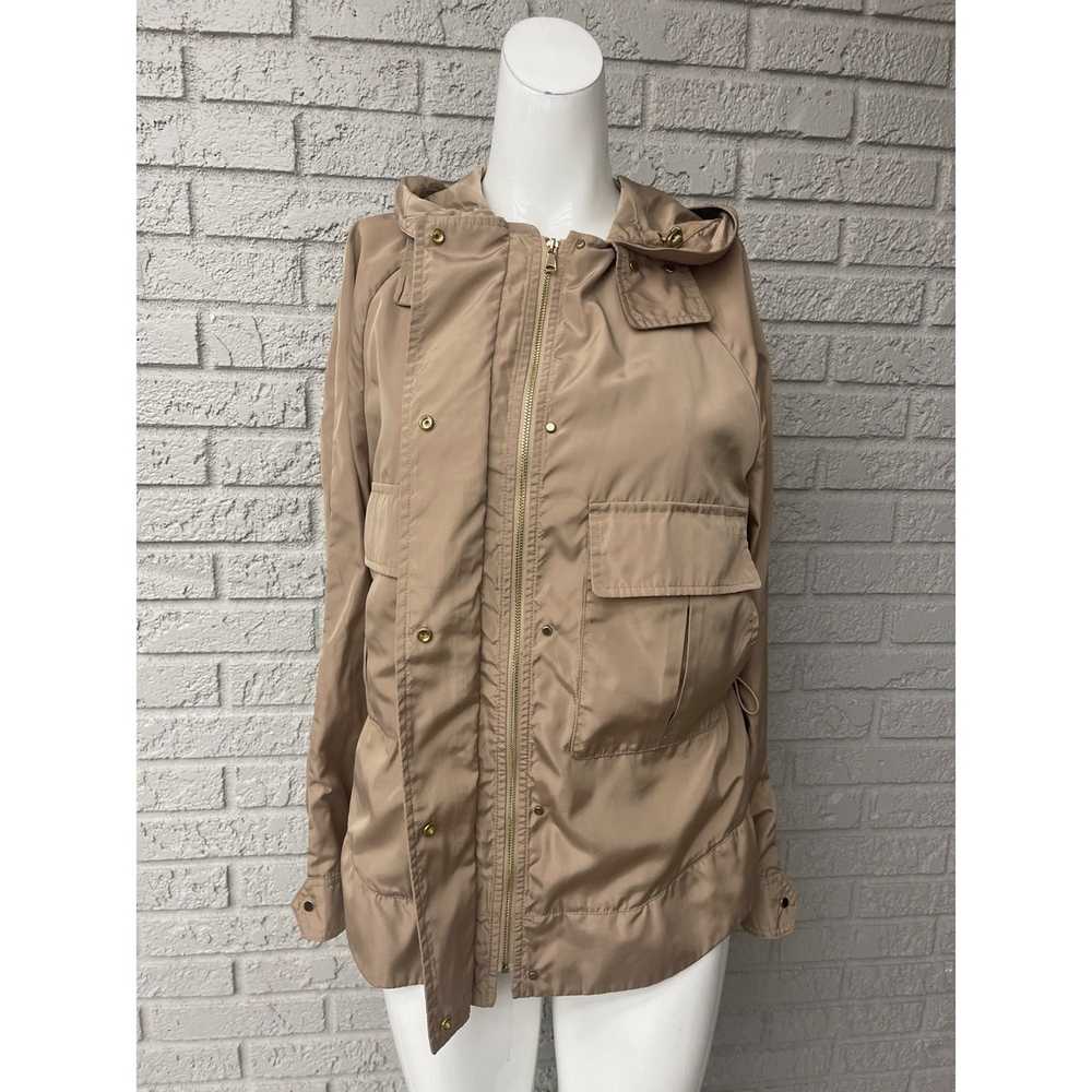 Zara Zara Basic Tan Hooded Windbreaker Jacket Siz… - image 8