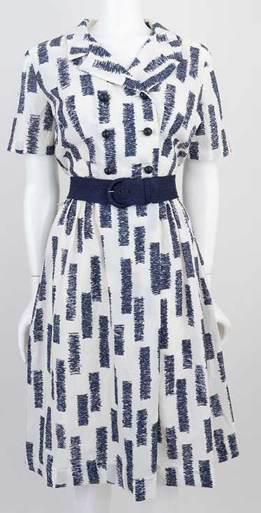 Mod Print 1960s Dress