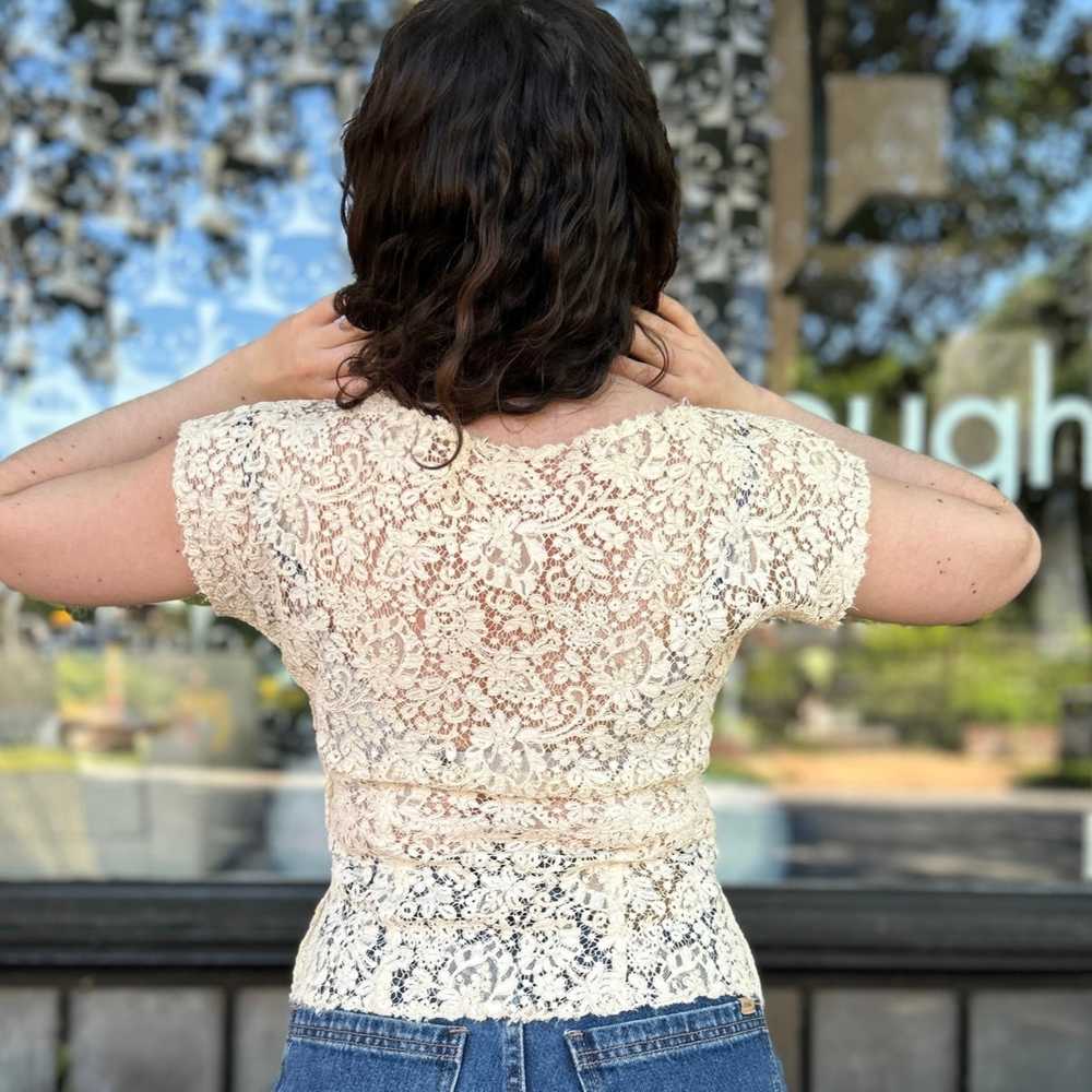 Ivory Lace Blouse - image 3