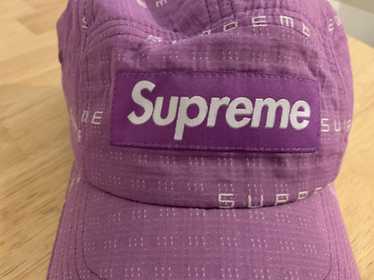 Supreme 5 Panel Denim Camo Camp Hat Purple Box Logo Os Pre-owned