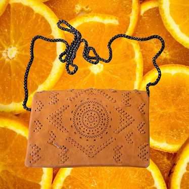 Designer Francesca Collection Pattern Suede Clutch - image 1