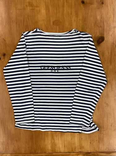 Tee × Vintage Guess White Black Stripe Longsleeve