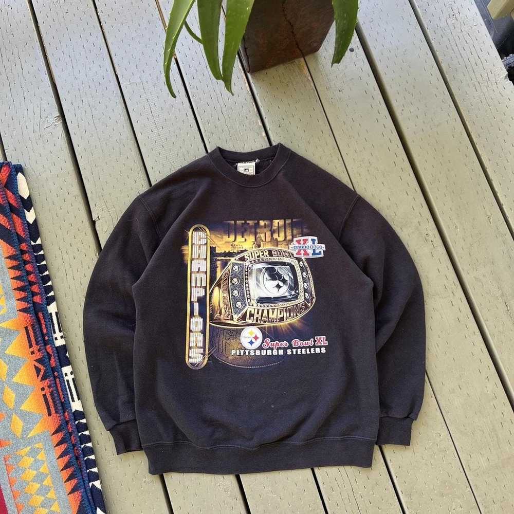 Pittsburgh Steelers, NFL One of a KIND Vintage Sweatshirt with Crystal –  ShopCrystalRags