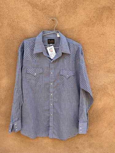 Gray Check Western Shirt by Plains - XL - image 1
