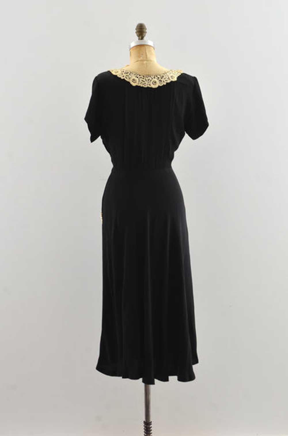 Vintage 1940's Noir Dress - image 3