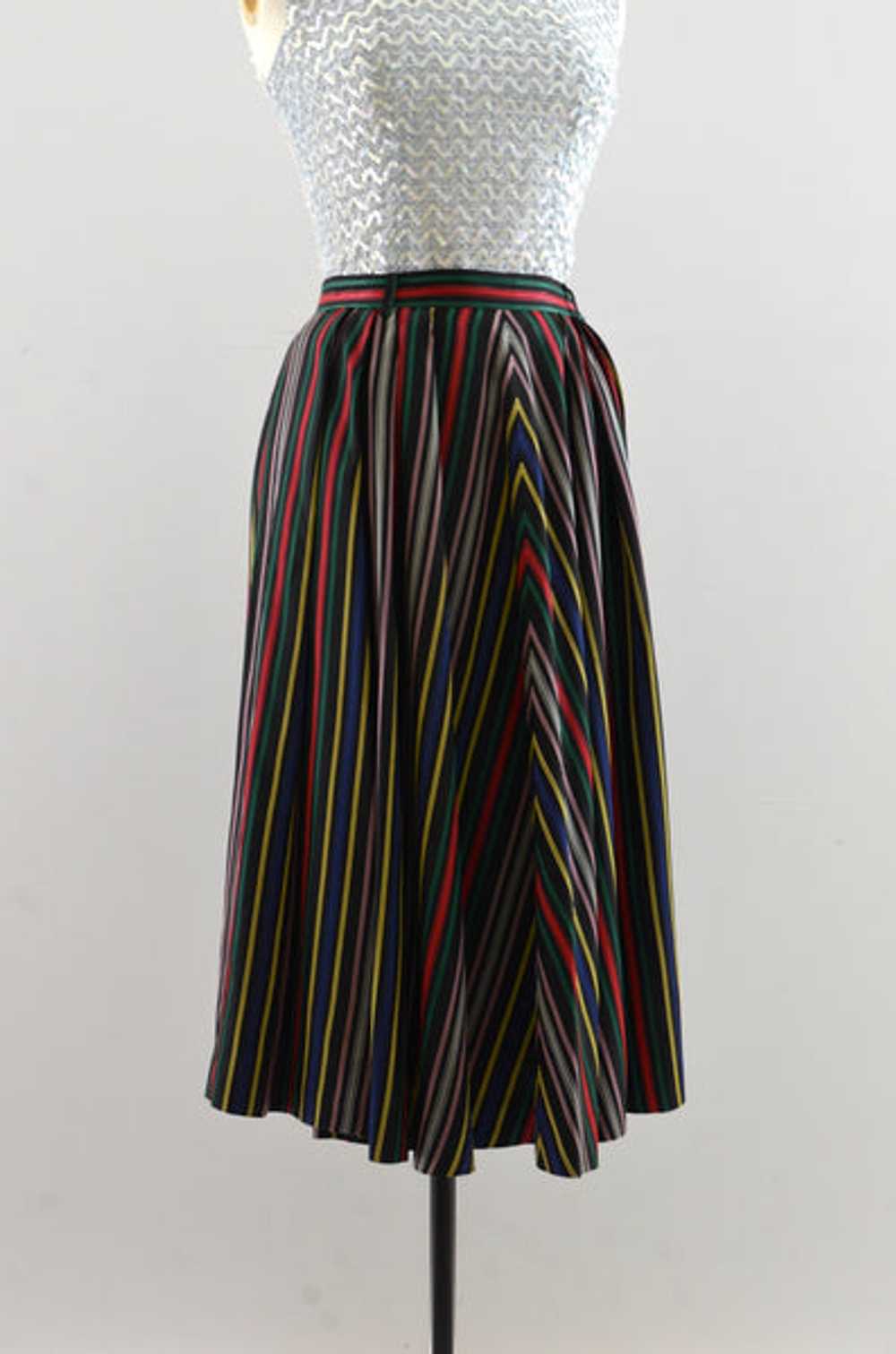 Vintage 1950's "Maxan" Rainbow Stripe Skirt - image 5
