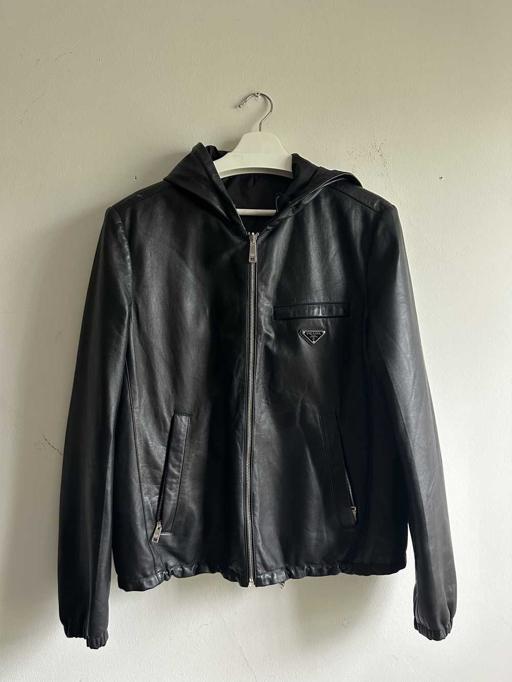 Prada Reversible nappa and nylon blouson jacket w… - image 1