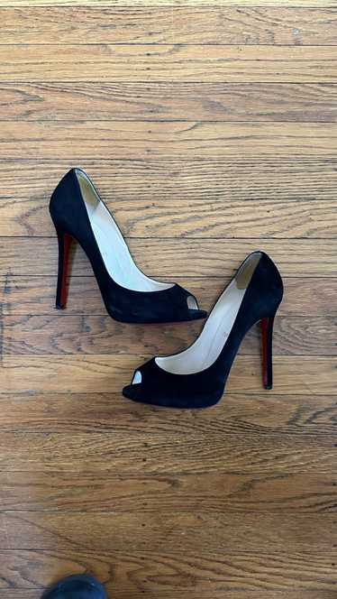 Women's High Heel Red Bottom Shoes Size 36.5 Christian Louboutin Black 160  Mesh