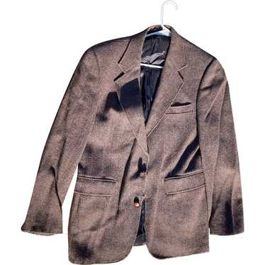 Vintage Sport Jacket Brown Herringbone wool Tweed… - image 1