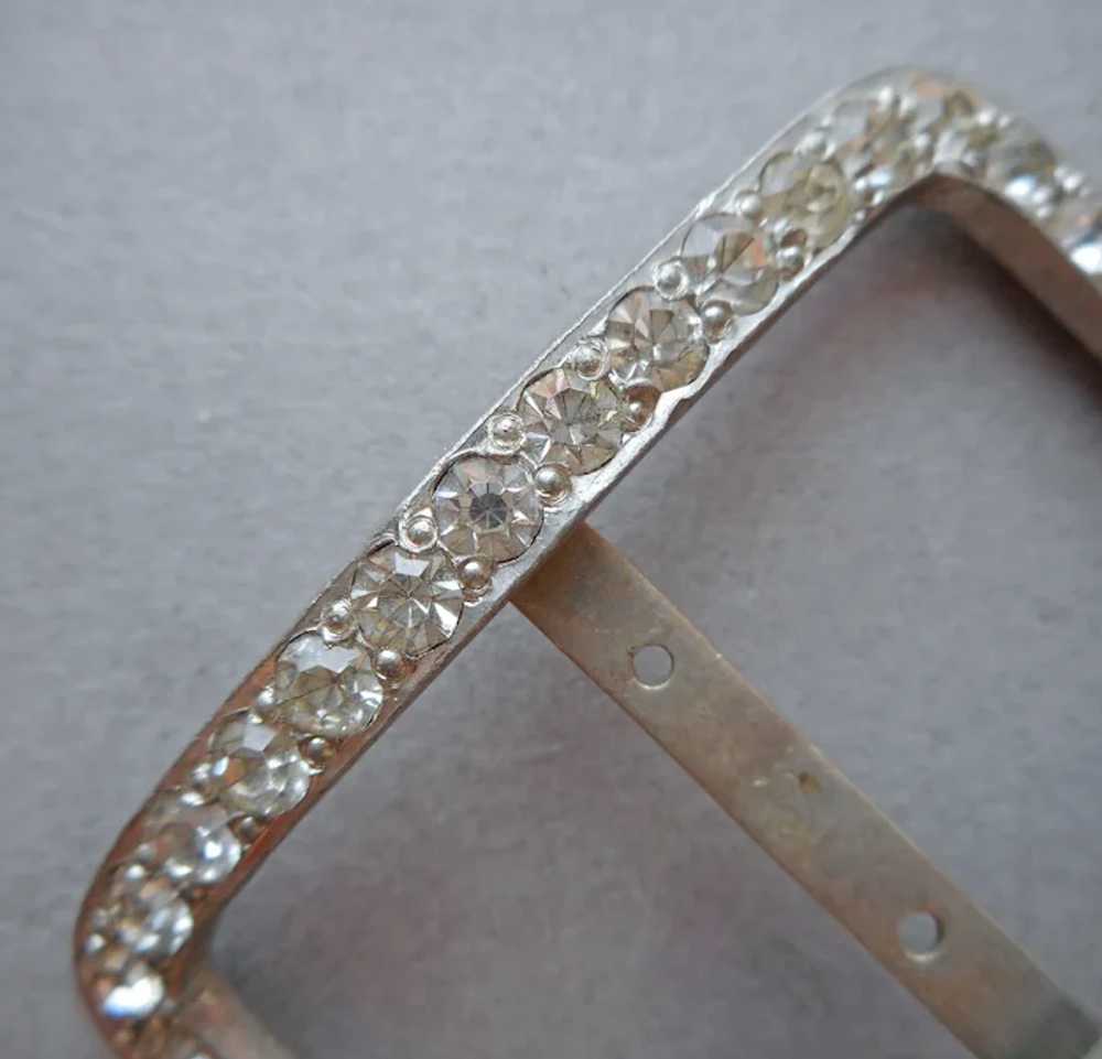 Antique Fishel Nessler Glass Rhinestones Slide Bu… - image 4