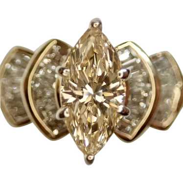 Diamond Marquise, .71ct., Fancy Champaign Color, … - image 1