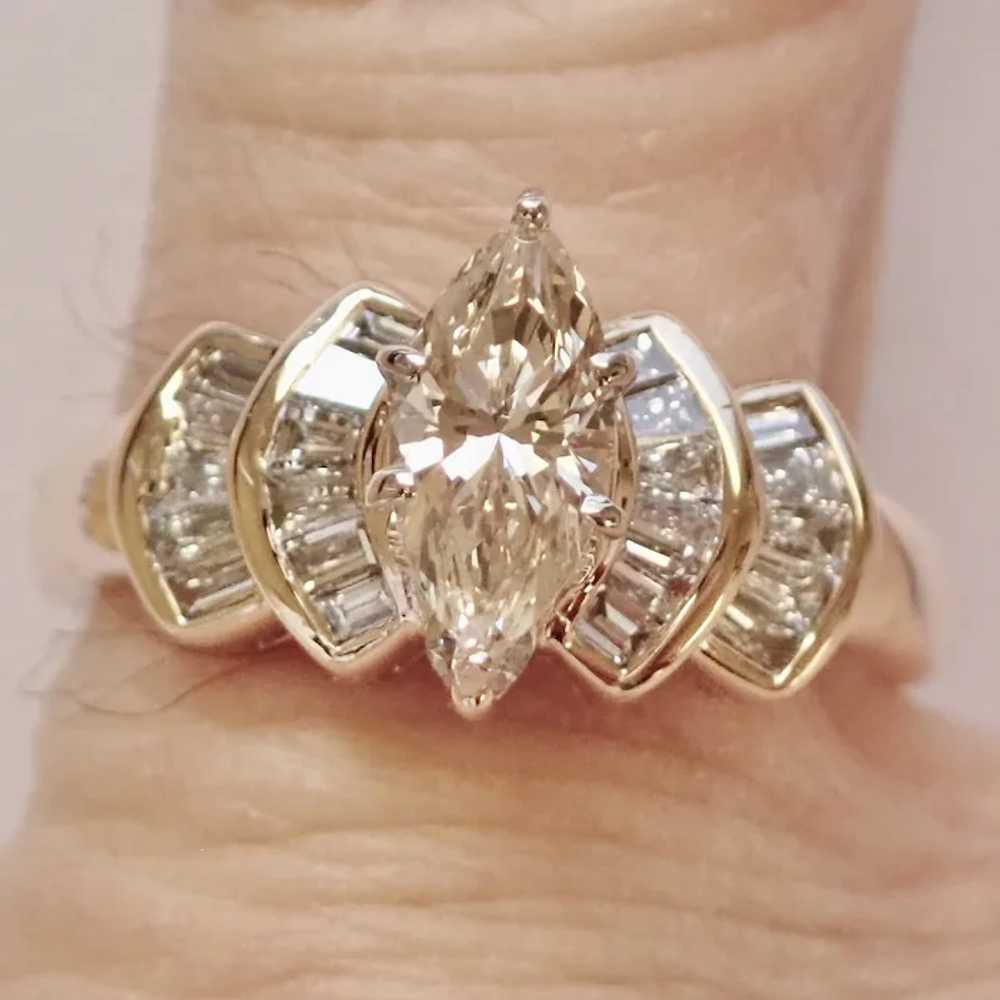 Diamond Marquise, .71ct., Fancy Champaign Color, … - image 8