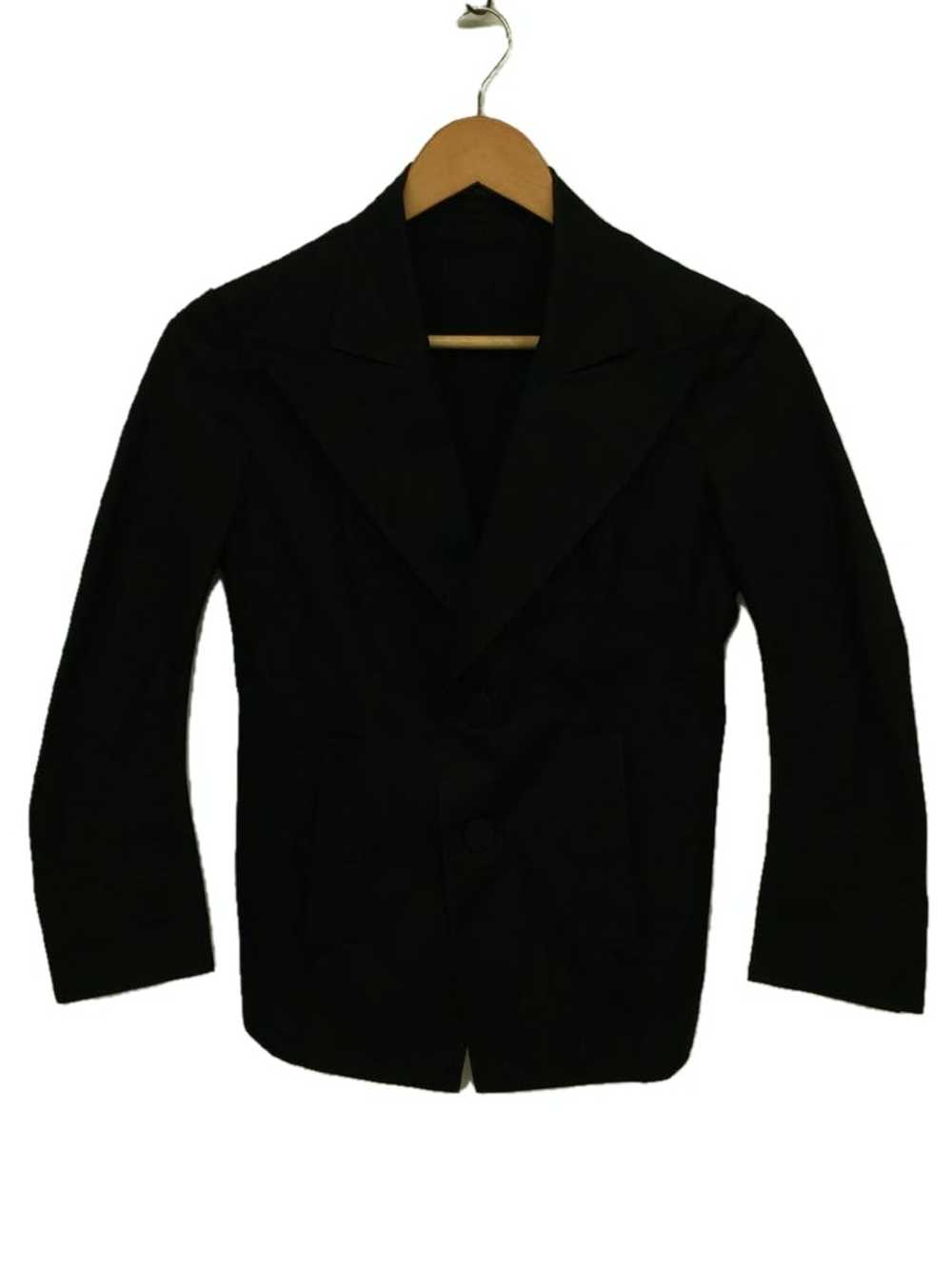 Yohji Yamamoto Jacket Black Tailored Cotton Butto… - image 1