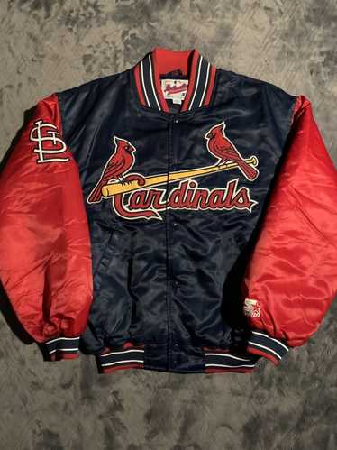 Vtg 80’s STARTER Adult Medium St. Louis Cardinals Satin Snap Jacket USA  Made Red