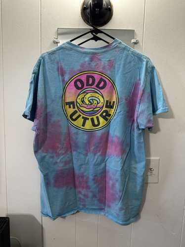 Odd Future Center Teal & White Split Tie Dye T-Shirt