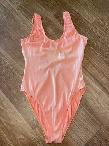 80s Large Hot Pink Leotard Bodysuit Womens Vintage Workout Wear Clothing  High Cut Mock Neck One Piece Suit Swimwear Aerobics Gym Flexatard 
