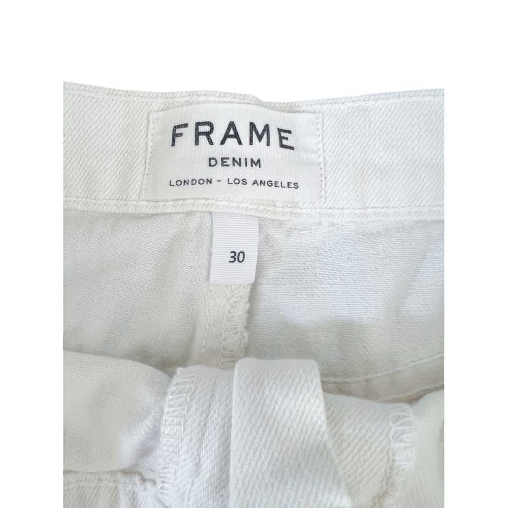 Frame Frame White Denim Le Mini Split Hem Skirt |… - image 4