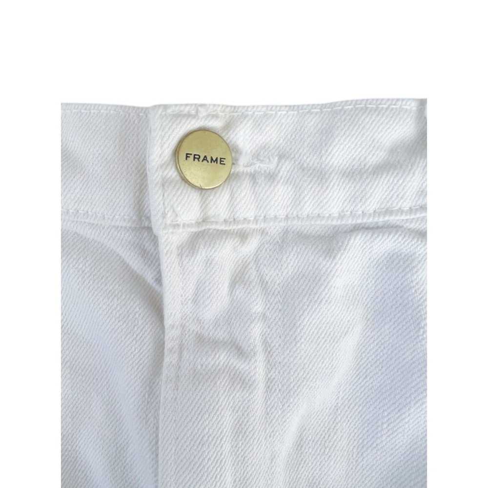 Frame Frame White Denim Le Mini Split Hem Skirt |… - image 6