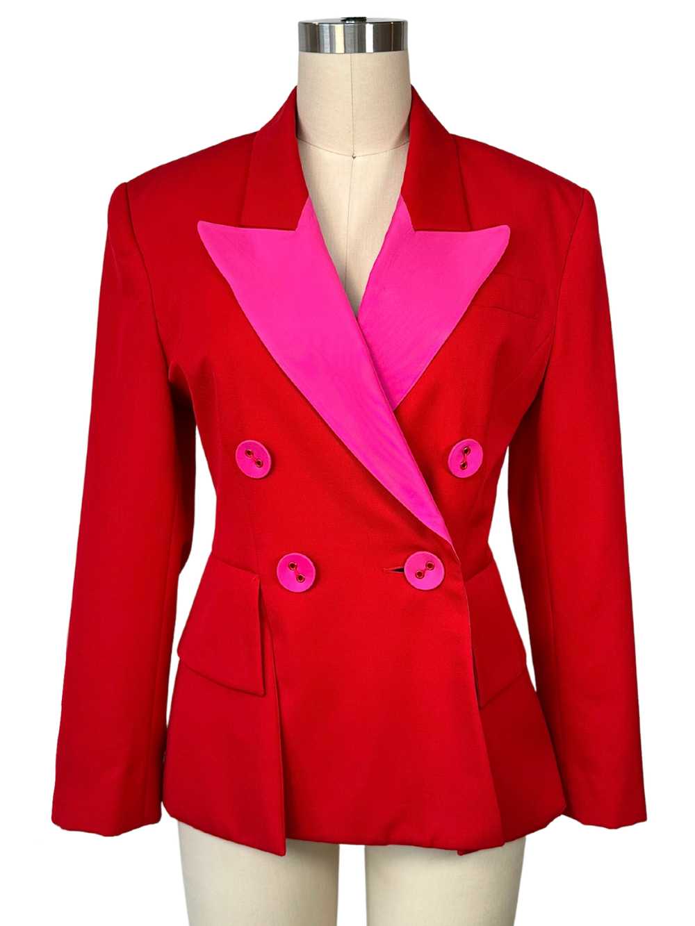 Rare vintage Lolita Lempicka Red and Pink Blazer … - image 1