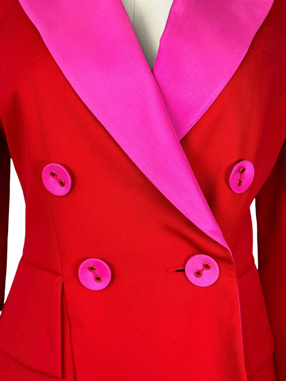 Rare vintage Lolita Lempicka Red and Pink Blazer … - image 2