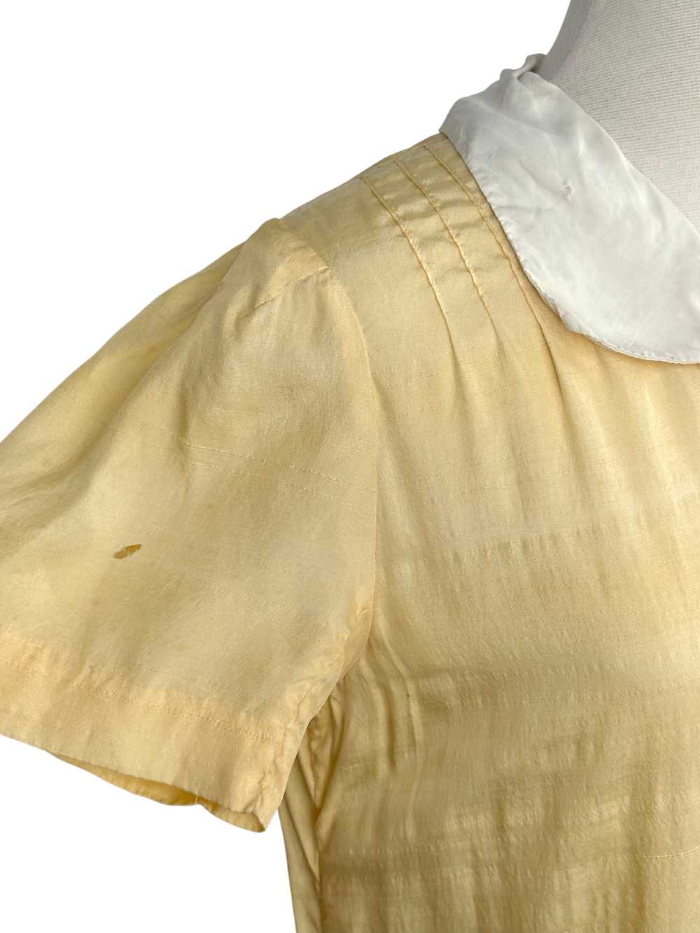Vintage 1920s Yellow Cotton Flapper Dress - M - image 6