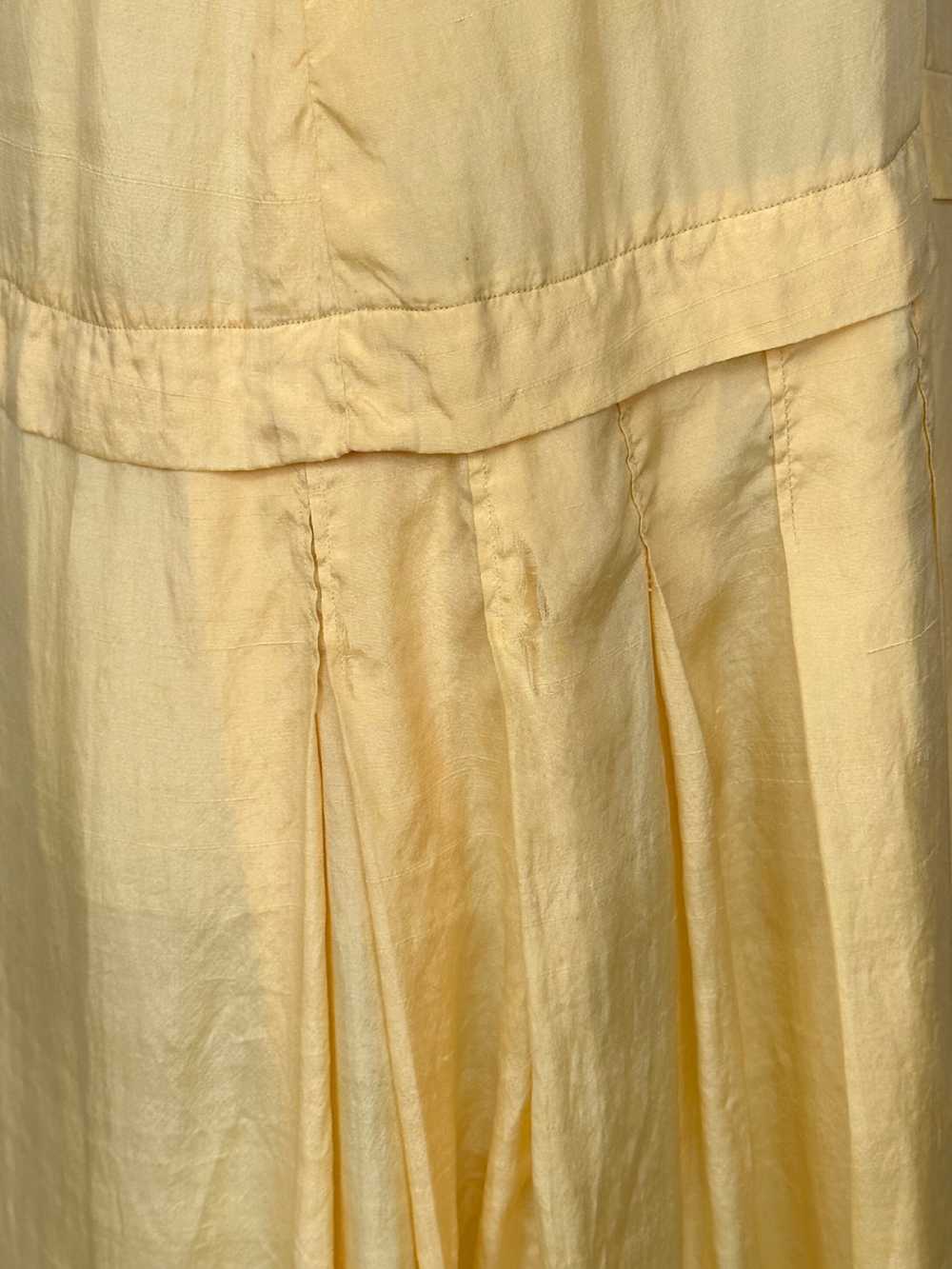 Vintage 1920s Yellow Cotton Flapper Dress - M - image 7