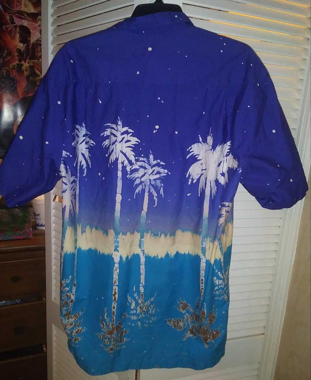 Streetwear Button Up Beach Palm Tree Shirt Vintag… - image 2