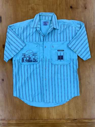 Vintage Vintage 1990s Bugle Boy Striped Summer Shi