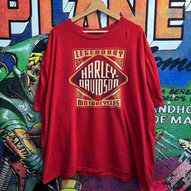 Harley Davidson Harley Davidson Red Biker Tee Siz… - image 1