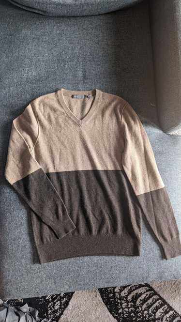 Vince Vince Cashmere V Sweater Two tone brown & ta