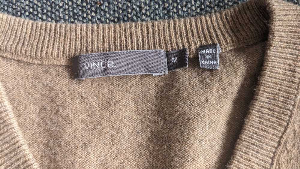 Vince Vince Cashmere V Sweater Two tone brown & t… - image 4