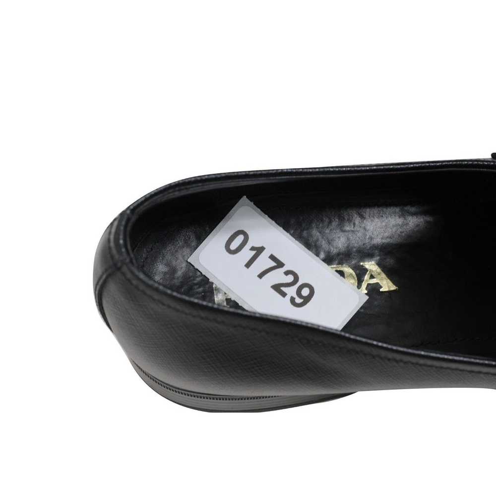 Prada Black Saffiano Leather Penny Loafers - image 10