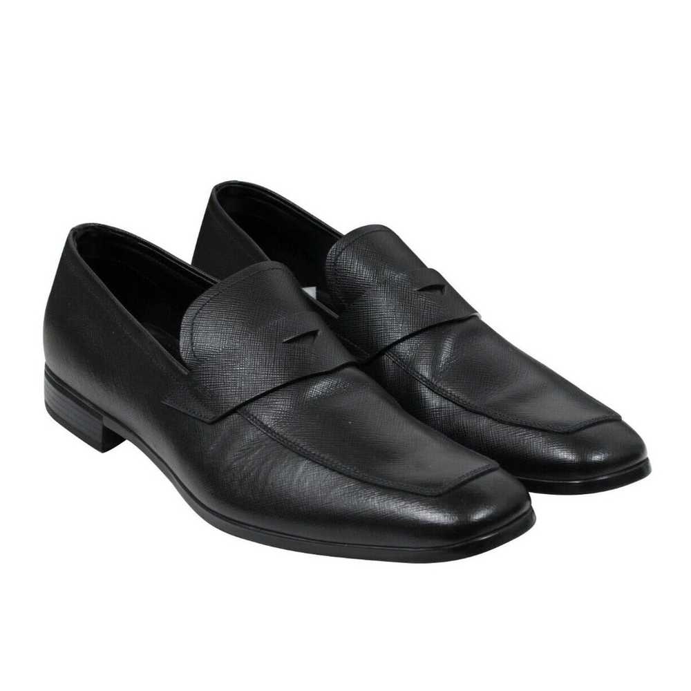 Prada Black Saffiano Leather Penny Loafers - image 11