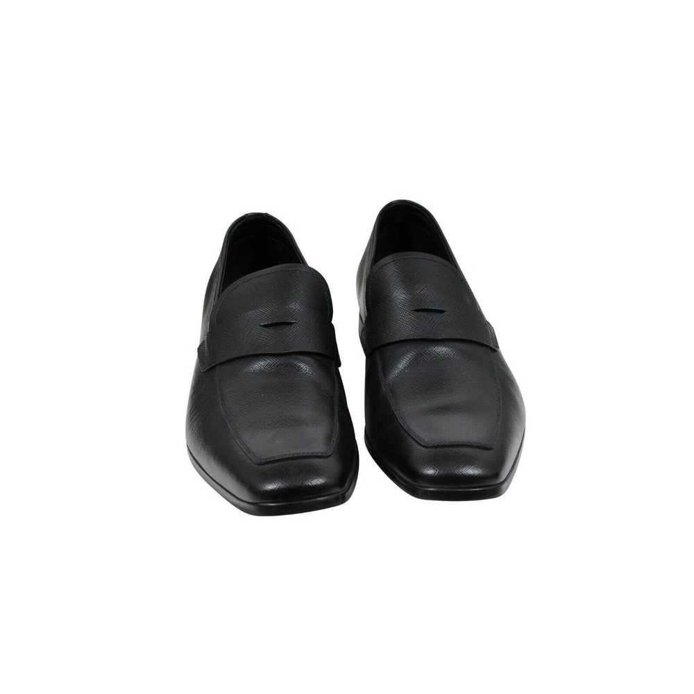 Prada Black Saffiano Leather Penny Loafers - image 2