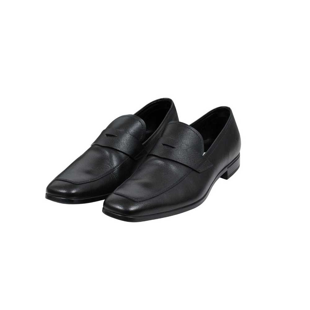 Prada Black Saffiano Leather Penny Loafers - image 3