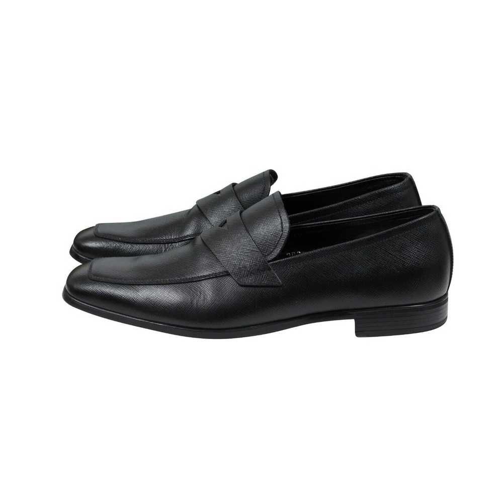 Prada Black Saffiano Leather Penny Loafers - image 4